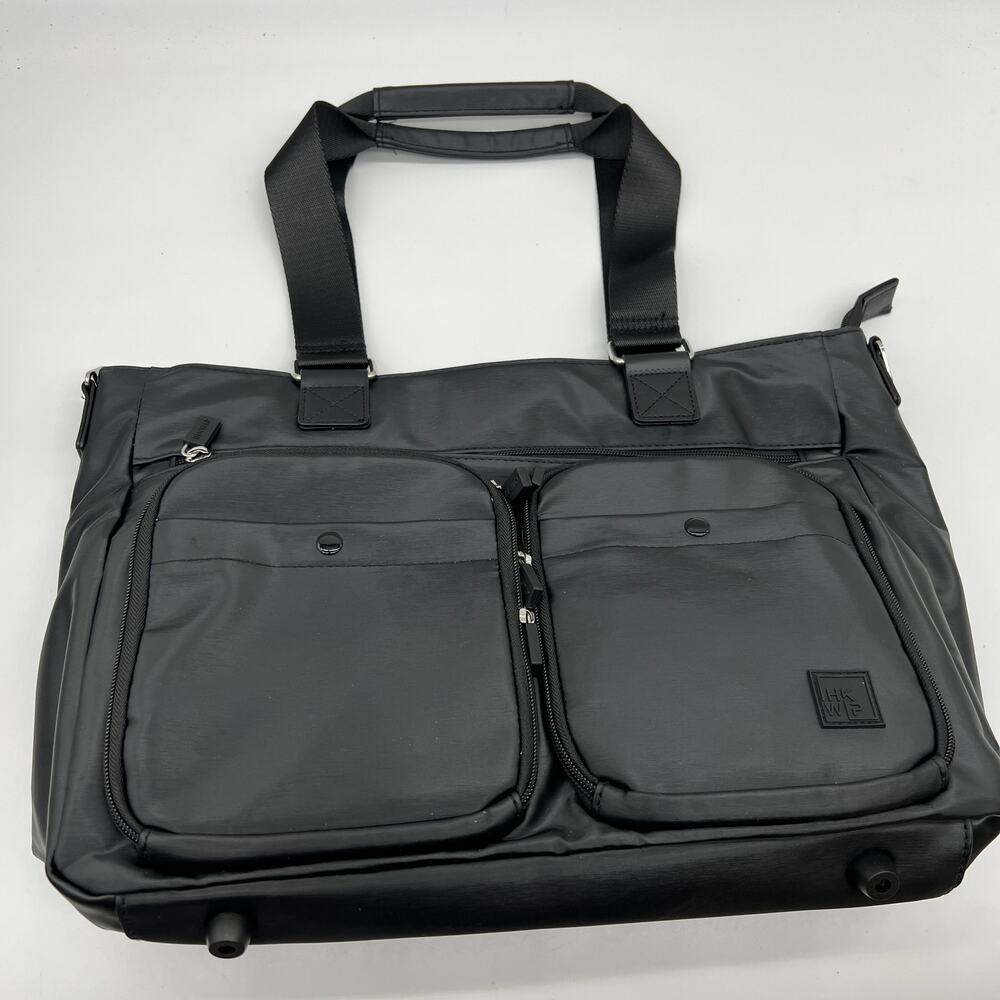IHKWIP Cargo Catchall Tote with One Crossbody Strap Metallic Black